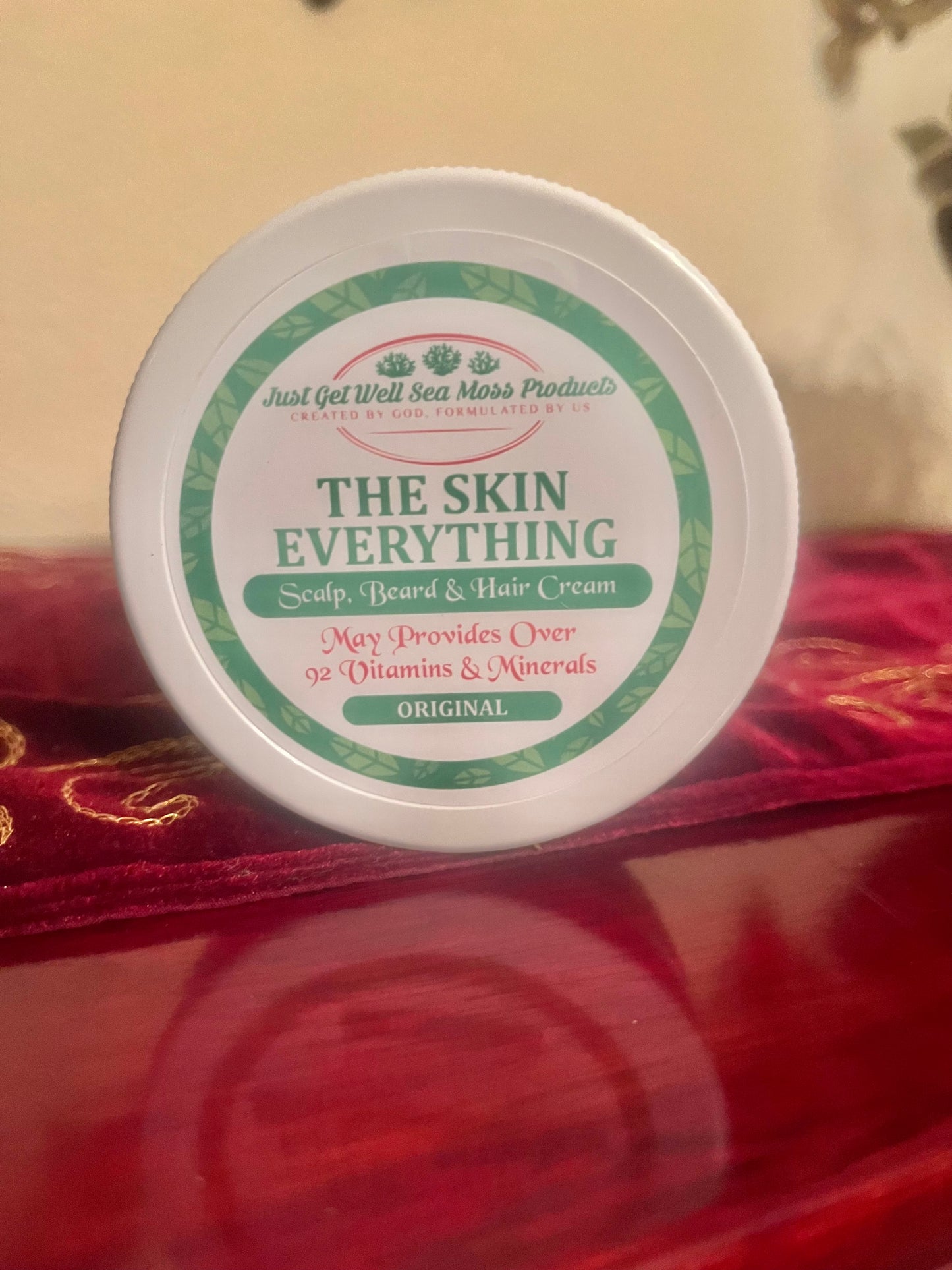 Skin Everything Scalp, Beard & Hair Cream infused with wildcrafted sea moss and herbs (8oz).