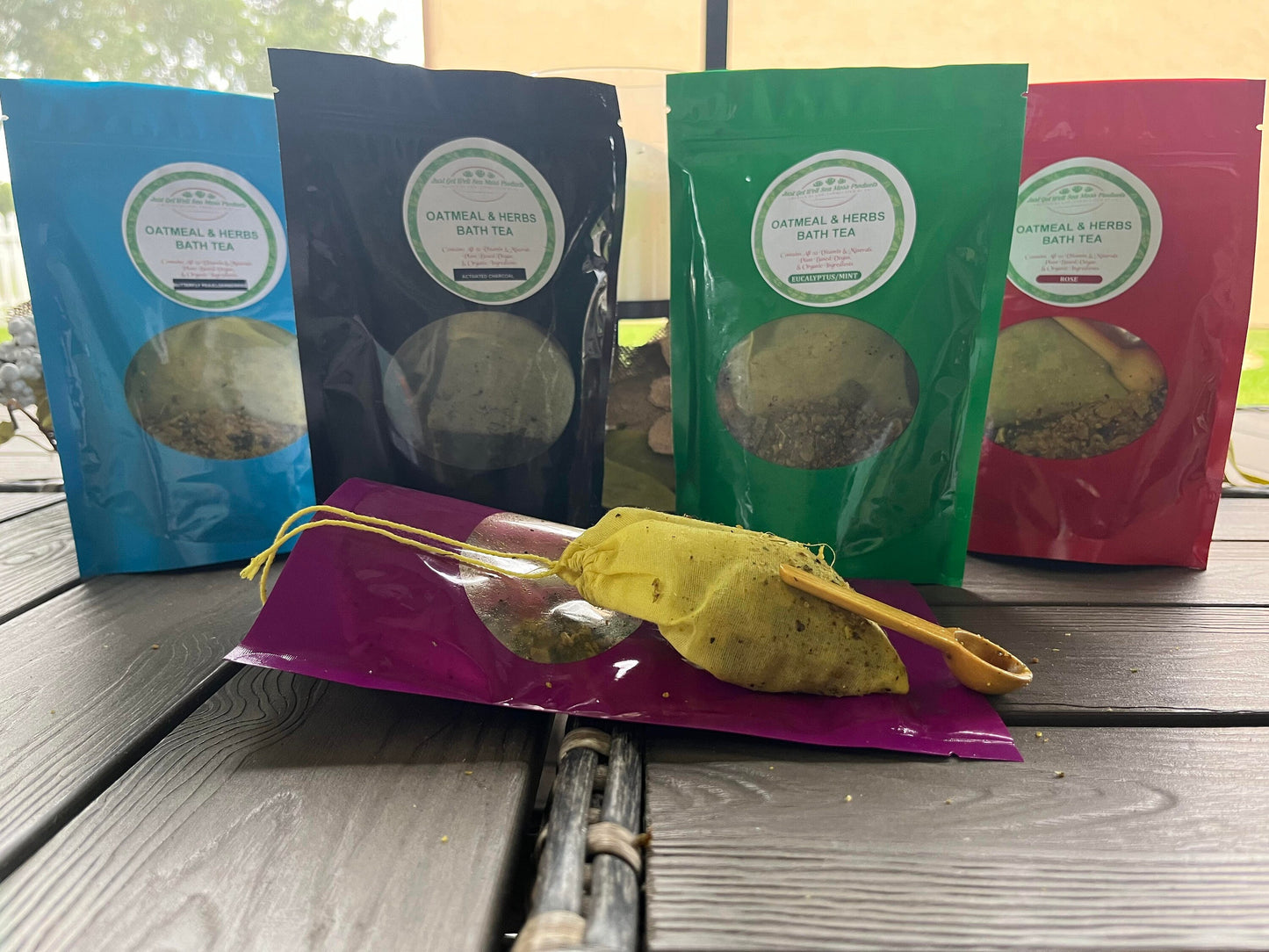 Oatmeal & Herbs Bath Tea infused with wildcrafted sea moss